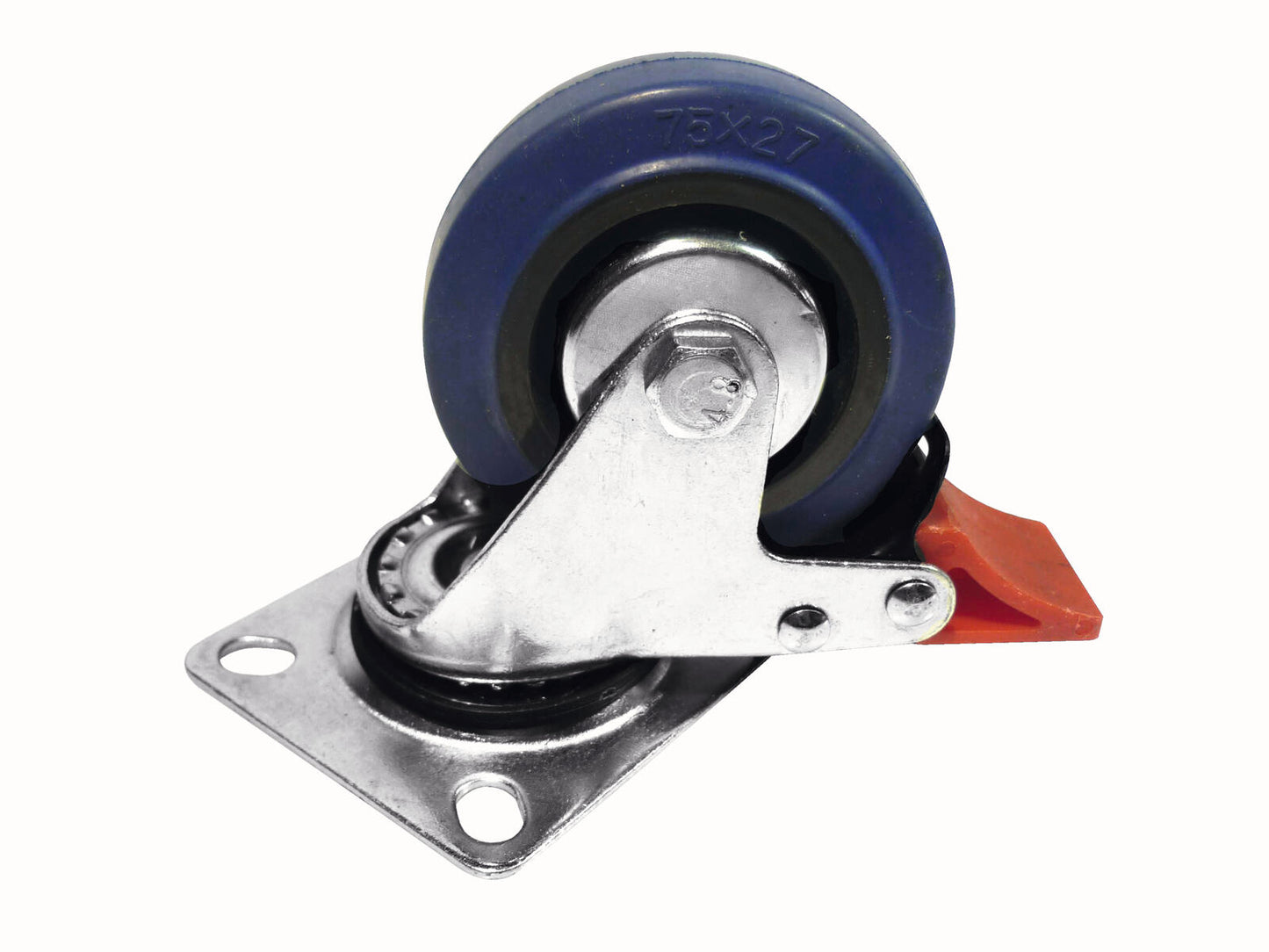 ROADINGER Lenkrolle 75mm blau mit Bremse
