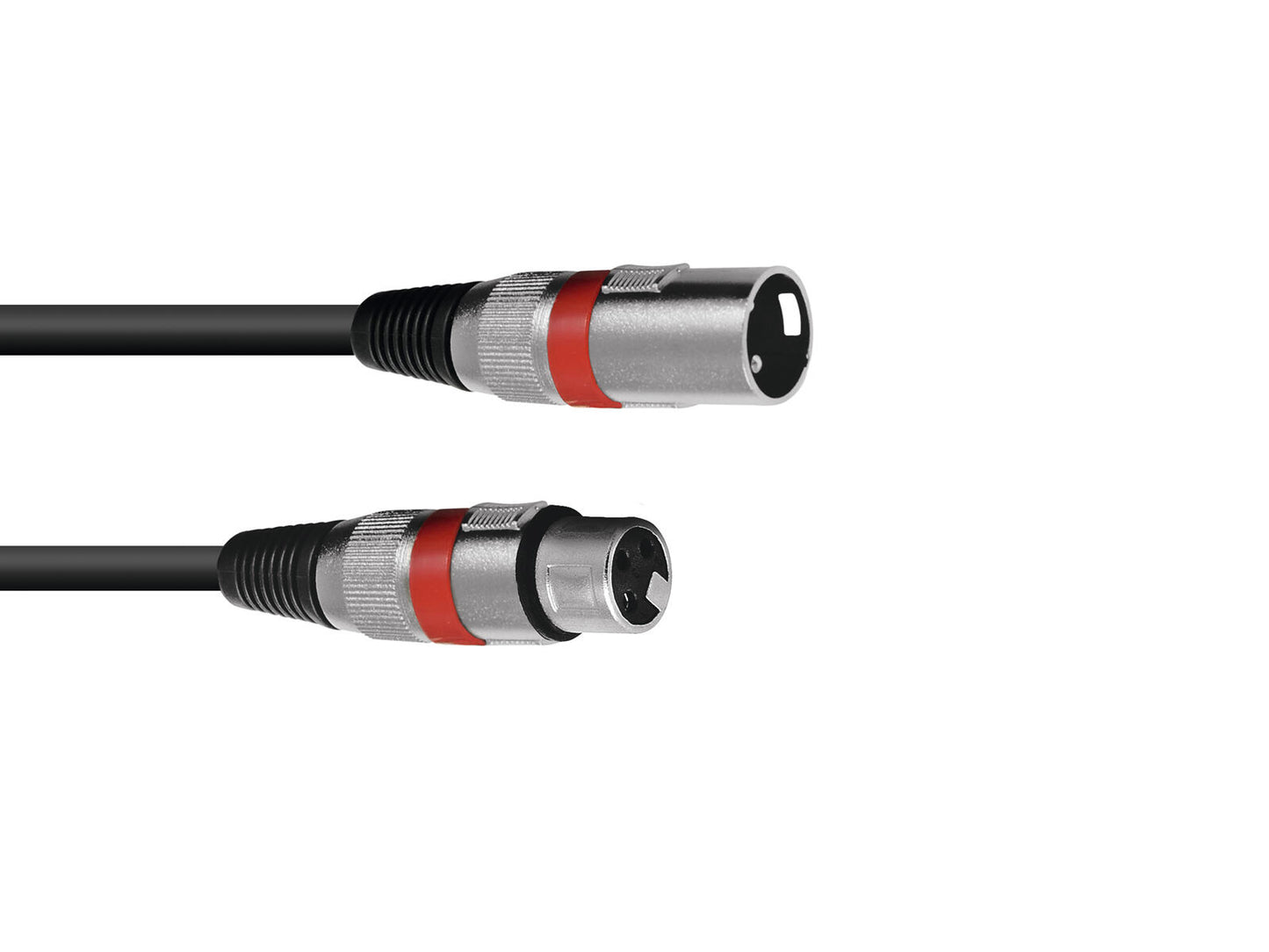 OMNITRONIC XLR Kabel 3pol 05m sw/rt