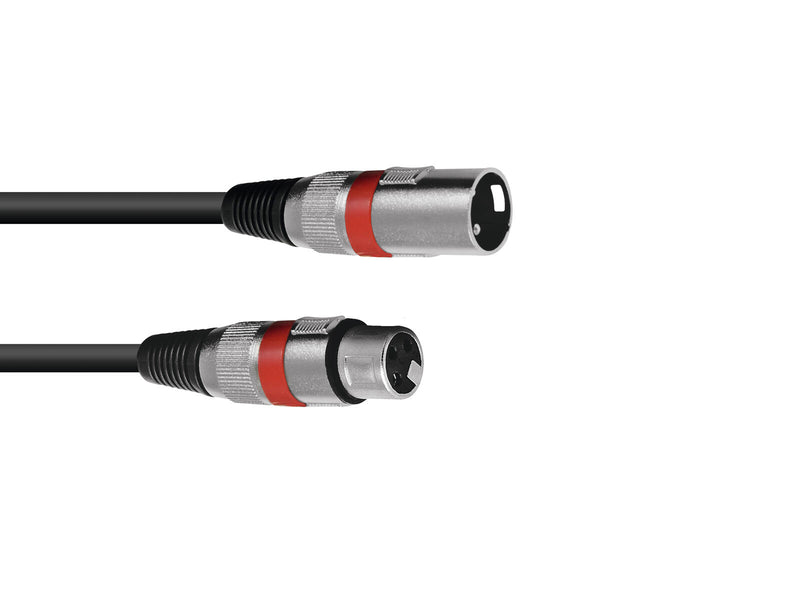 OMNITRONIC XLR Kabel 3pol 05m sw/rt