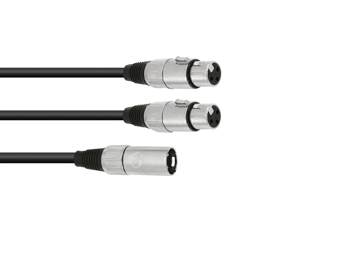 OMNITRONIC Adapterkabel XLR(M)/2xXLR(F) 05m sw