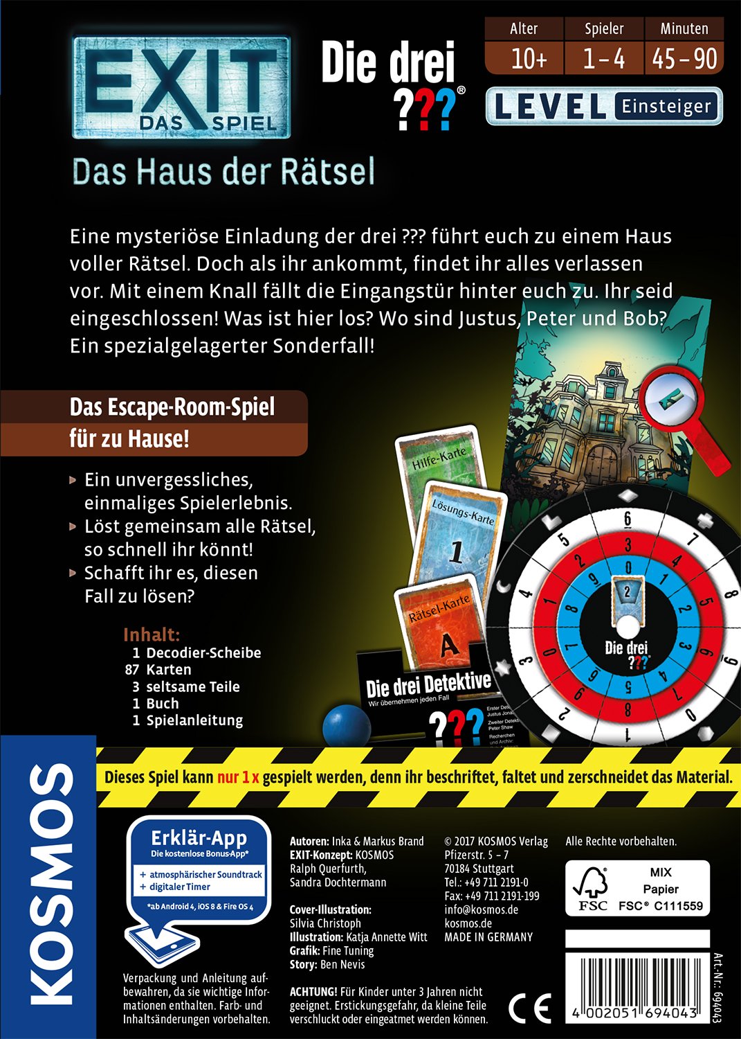 Kosmos 694043 - EXIT: Die drei ???, Das Haus der Rätsel – Ansicht 2