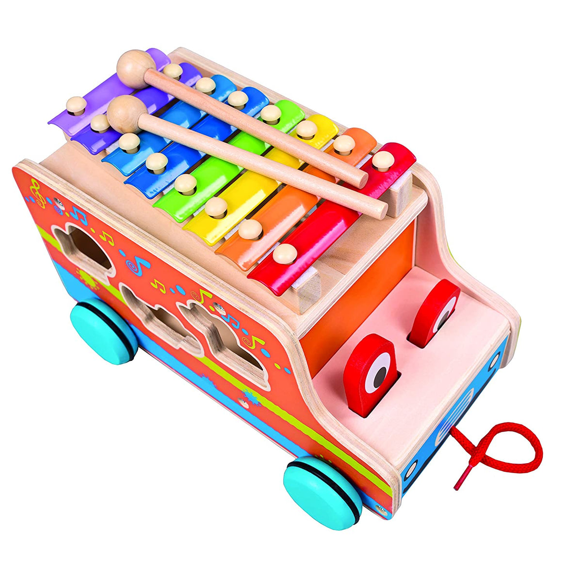 Bino & Mertens - Holz Steckauto mit Xylophon – Ansicht 2