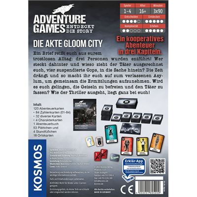 Kosmos 695200 - Adventure Games - Die Akte Gloom City – Ansicht 2