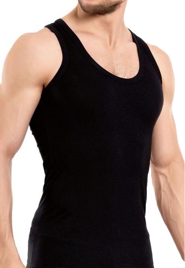 4 x Herren Feinripp Unterhemd Tank Top schwarz Gr. M von Garcia Pescara aus Baumwolle – Ansicht 2