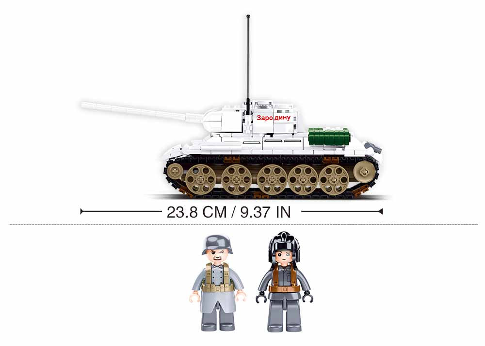 Sluban M38-B0978 - Army Battle of Budapest - Medium Panzer (weiß) – Ansicht 2