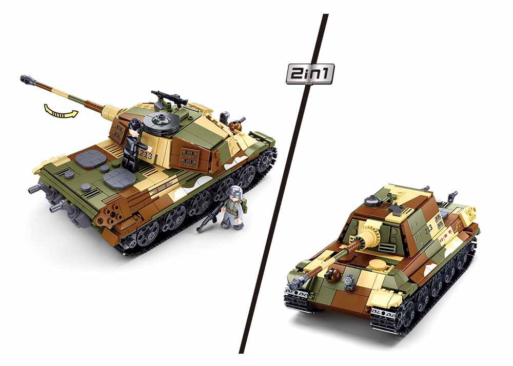 Sluban M38-B0980 - Army Battle of Budapest - Großer Deutsche Panzer 2in1 – Ansicht 3