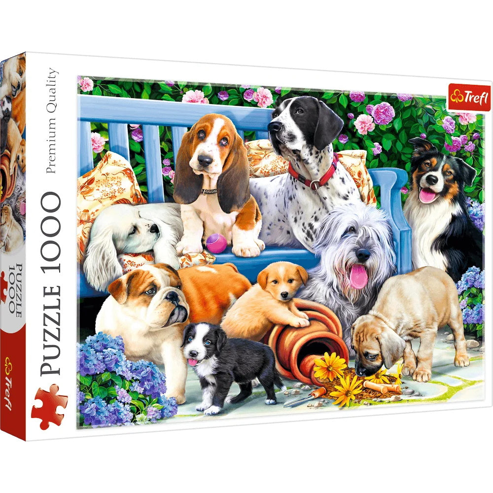 Hunde im Garten - Puzzle 1000 Teile