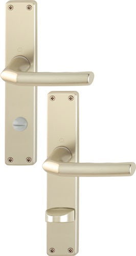Langschildgarnitur Birmingham 1117/202SP Aluminium F2 SK/OL 78 mm DIN links / rechts HOPPE