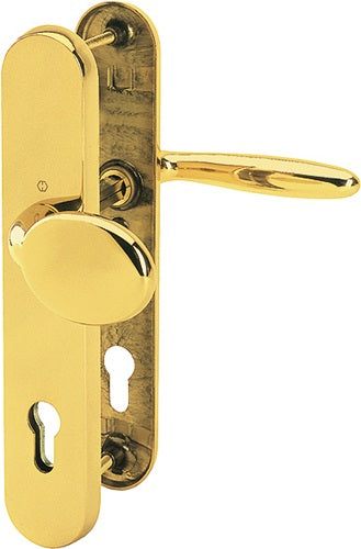 Schutzgarnitur Pisa M76G/361A/360/151 Messing F77-R 92 mm 67-72 mm HOPPE