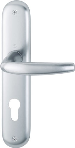 Langschildgarnitur Atlanta 1530/273P Aluminium F1 PZ 72 mm DIN links / rechts HOPPE