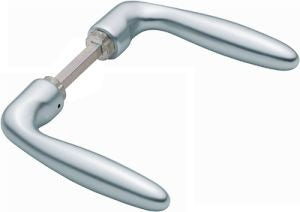 Türdrückerpaar Verona 1510 Aluminium F1 ohne Rosetten Vierkant 8 mm HOPPE