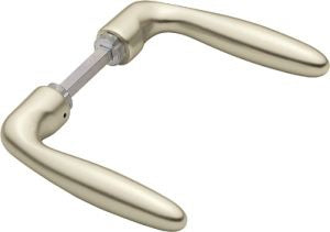 Türdrückerpaar Verona 1510 Aluminium F2 ohne Rosetten Vierkant 8 mm HOPPE