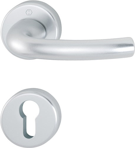 Rosettengarnitur Tôkyô 1710 / 42KV / 42KVS Aluminium F1 rund PZ DIN links / rechts D/D HOPPE