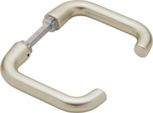 Türdrückerpaar Paris 138L Aluminium F2 ohne Rosetten Vierkant 8 mm HOPPE