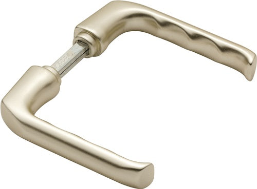 Türdrückerpaar London 113 Aluminium F2 ohne Rosetten Vierkant 8 mm HOPPE
