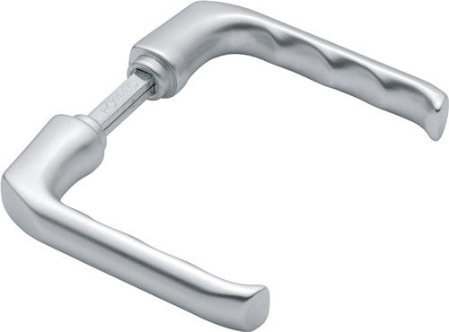 Türdrückerpaar London 113 Aluminium F1 ohne Rosetten Vierkant 8 mm HOPPE