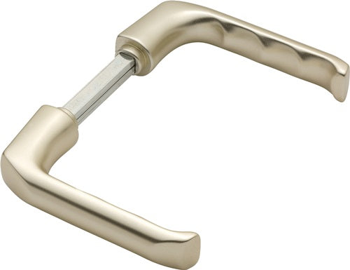 Türdrückerpaar London 113 H Aluminium F2 ohne Rosetten Vierkant 10 mm HOPPE