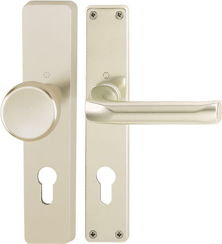 Langschildgarnitur London 54/227/202SP/113 Aluminium F2 PZ 72 mm DIN links / rechts HOPPE