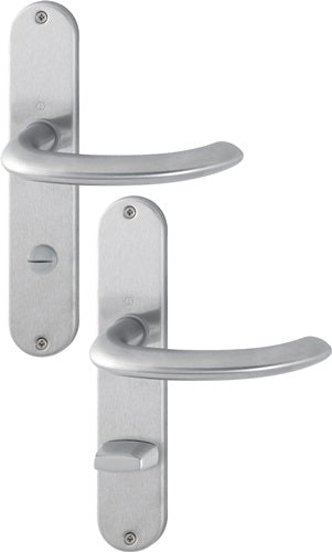 Langschildgarnitur Marseille E1138Z/302 Edelstahl F69 SK/OL 78 mm DIN links / rechts HOPPE