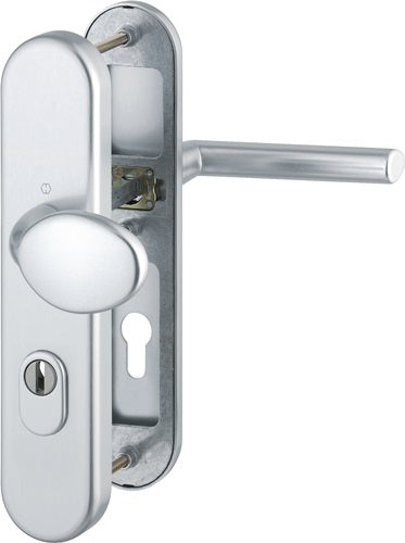Schutzgarnitur Stockholm 76G/3332ZA/3410/1140 Aluminium F1 72 mm 36-46 mm HOPPE