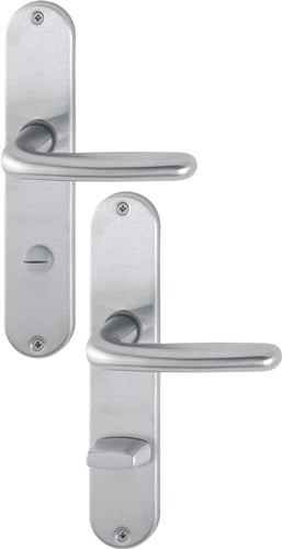 Langschildgarnitur Cardiff E1850Z/302 Edelstahl F69 SK/OL 78 mm DIN links / rechts HOPPE