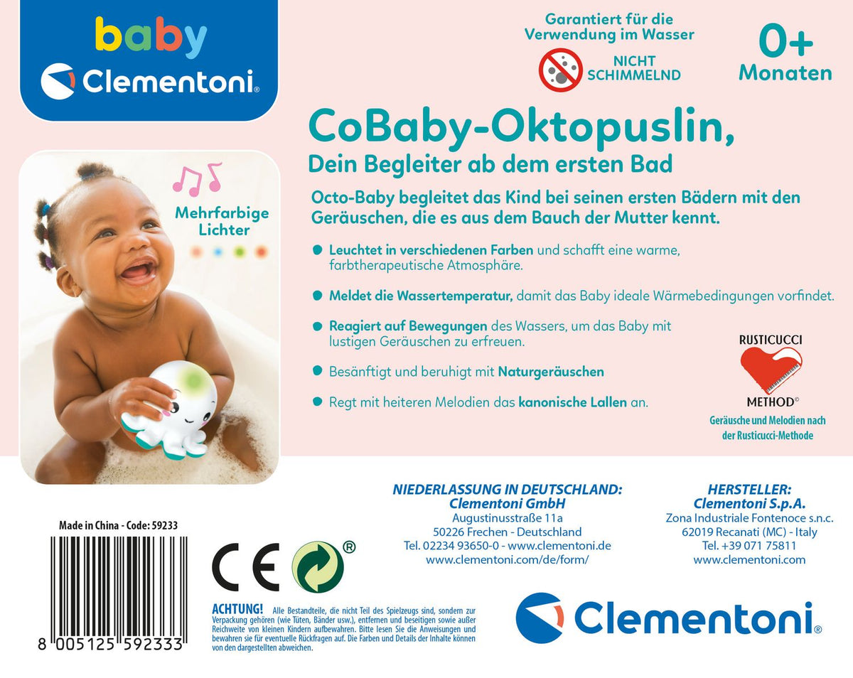Baby Clementoni 59233 - Baby-Octopus, Badespielzeug – Ansicht 3