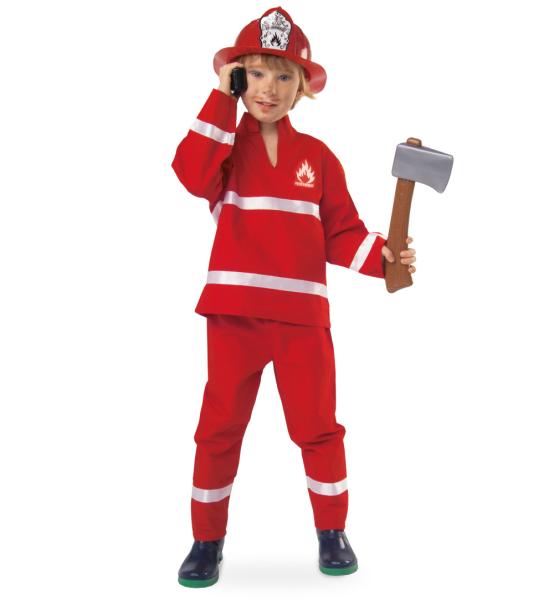 Feuerwehrmann rot - Kostüm 2-teilig - Kids (Größe 104)
