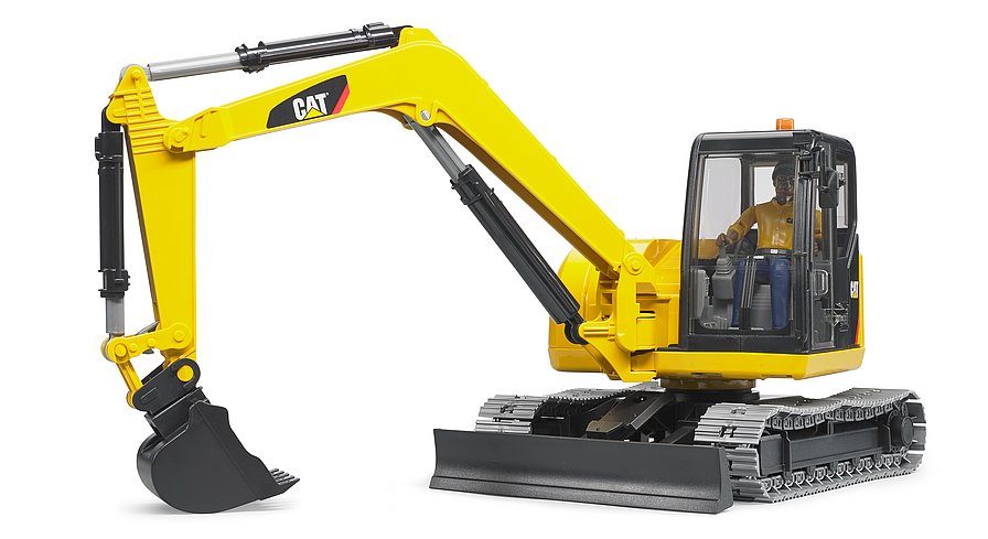 Bruder 02466 - Cat Minibagger mit Bauarbeiter – Ansicht 2