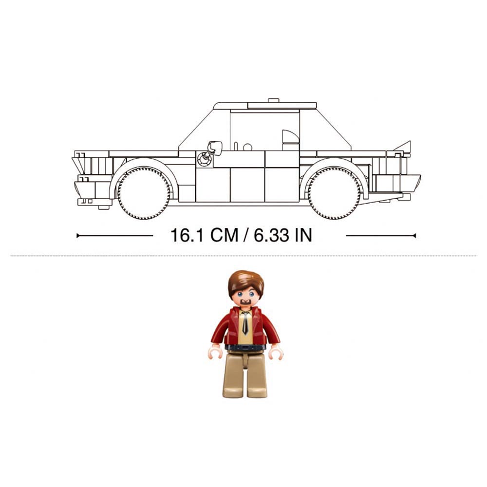 Sluban M38-B1126 - Model Bricks - Auto klassisch weiß – Ansicht 3