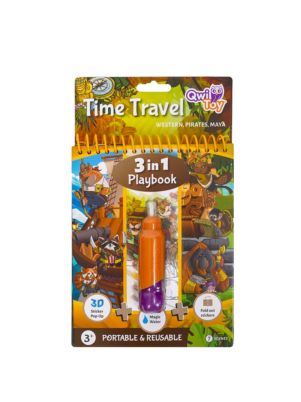 Qwi Toy 3 in 1 Spielbuch - Zeitreise