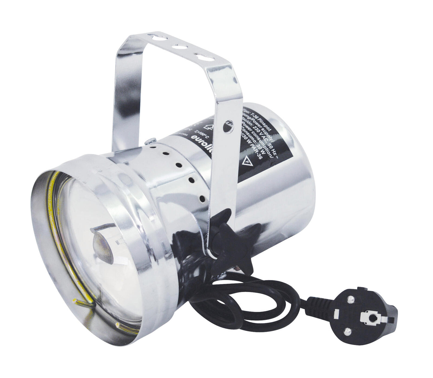 EUROLITE T-36 Pinspot mit Stecker silber