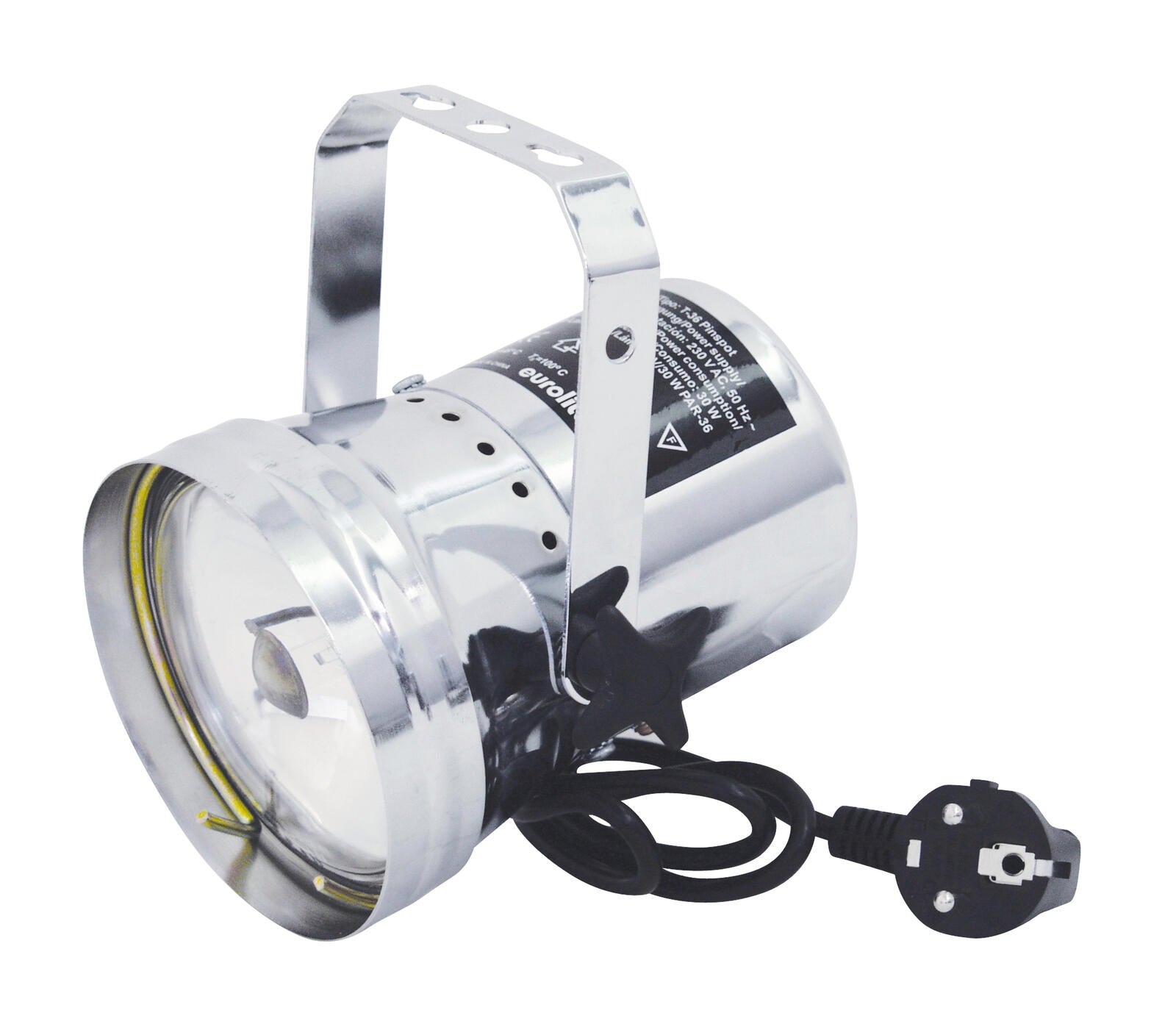 EUROLITE T-36 Pinspot mit Stecker silber