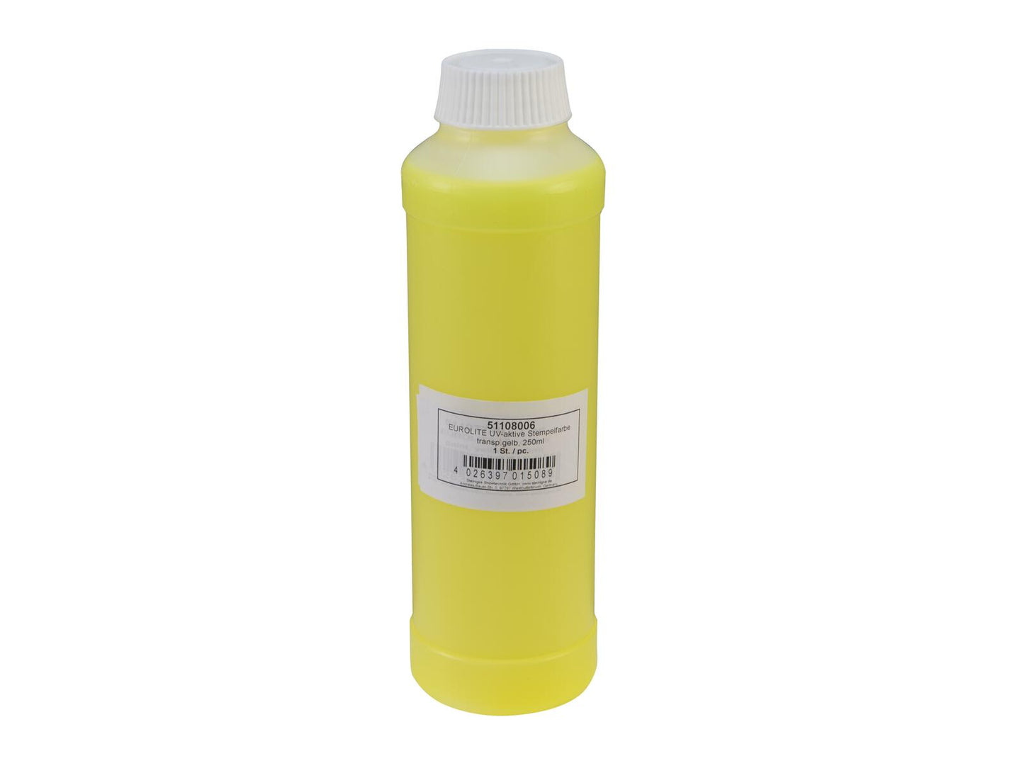 EUROLITE UV-aktive Stempelfarbe transparent gelb 250ml