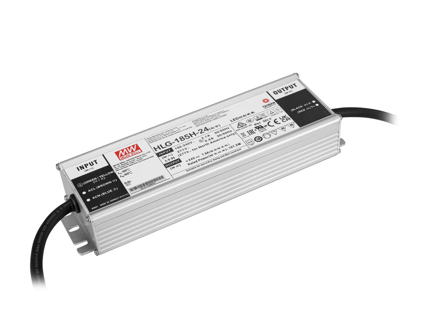 MEANWELL LED-Netzteil 187W / 24V IP67
