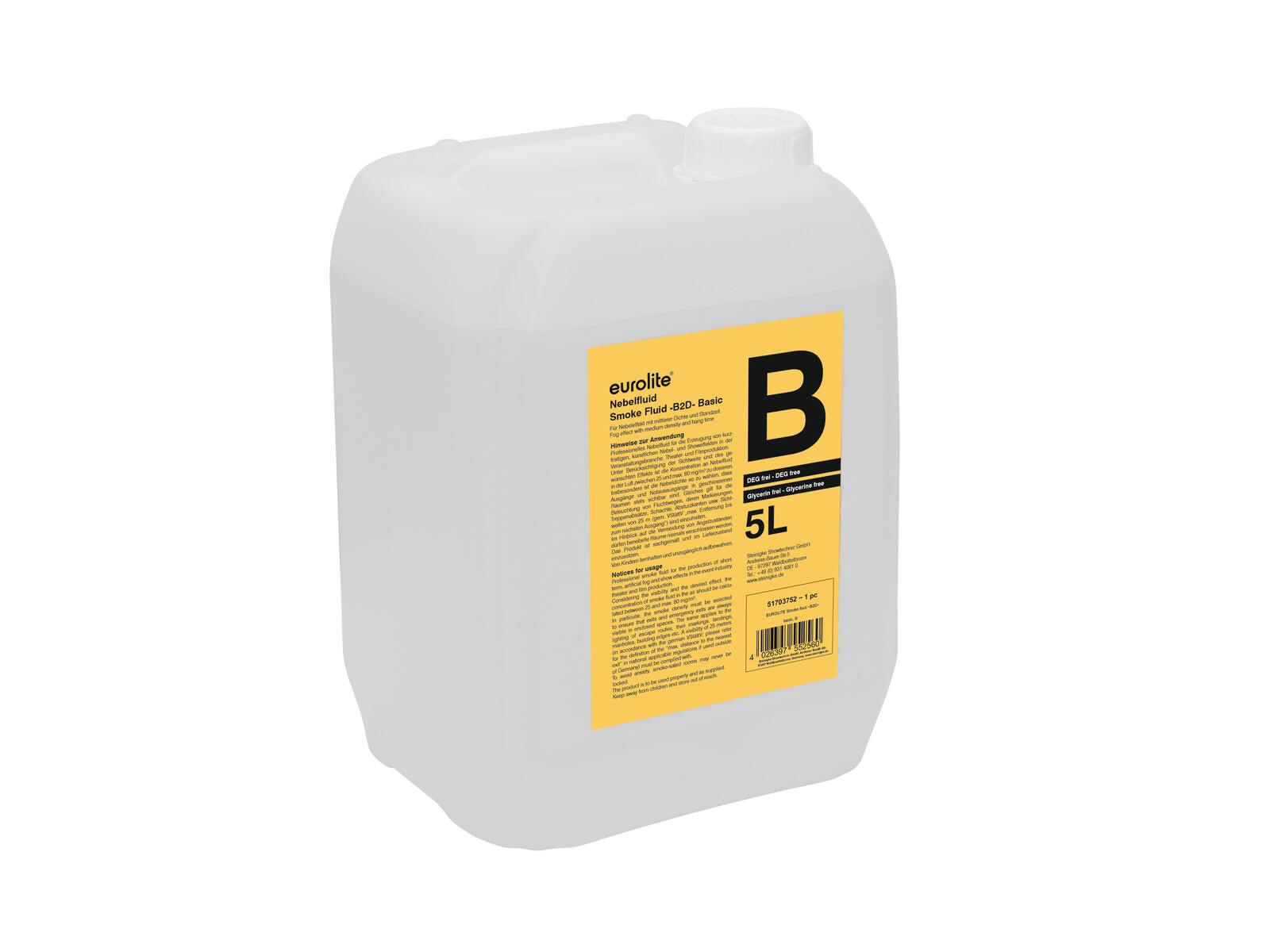EUROLITE Smoke Fluid -B2D- Basic Nebelfluid 5l