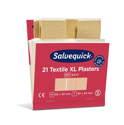 Pflasterstrips Salvequick Textilpflaster extra groß 6 Nachfüllpack je 21 St SALVEQUICK – Ansicht 3