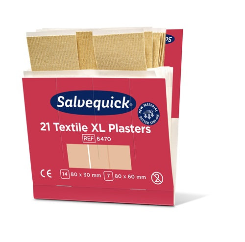 Pflasterstrips Salvequick Textilpflaster extra groß 6 Nachfüllpack je 21 St SALVEQUICK – Ansicht 4