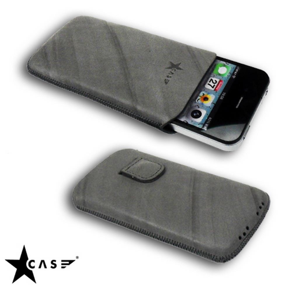 Star-Case® Nova ''Linea'' für Apple IPhone 4 4S echt Leder Grey