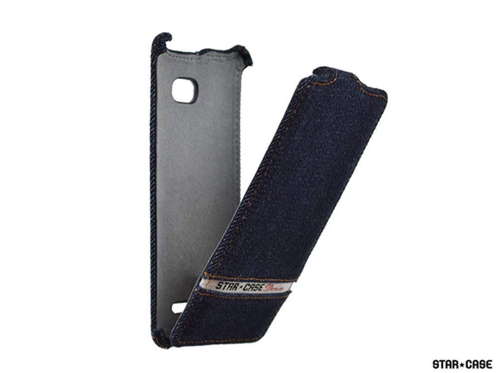 Star-Case® Flip ''Roma'' Jeans Denim für HTC Phone 8X
