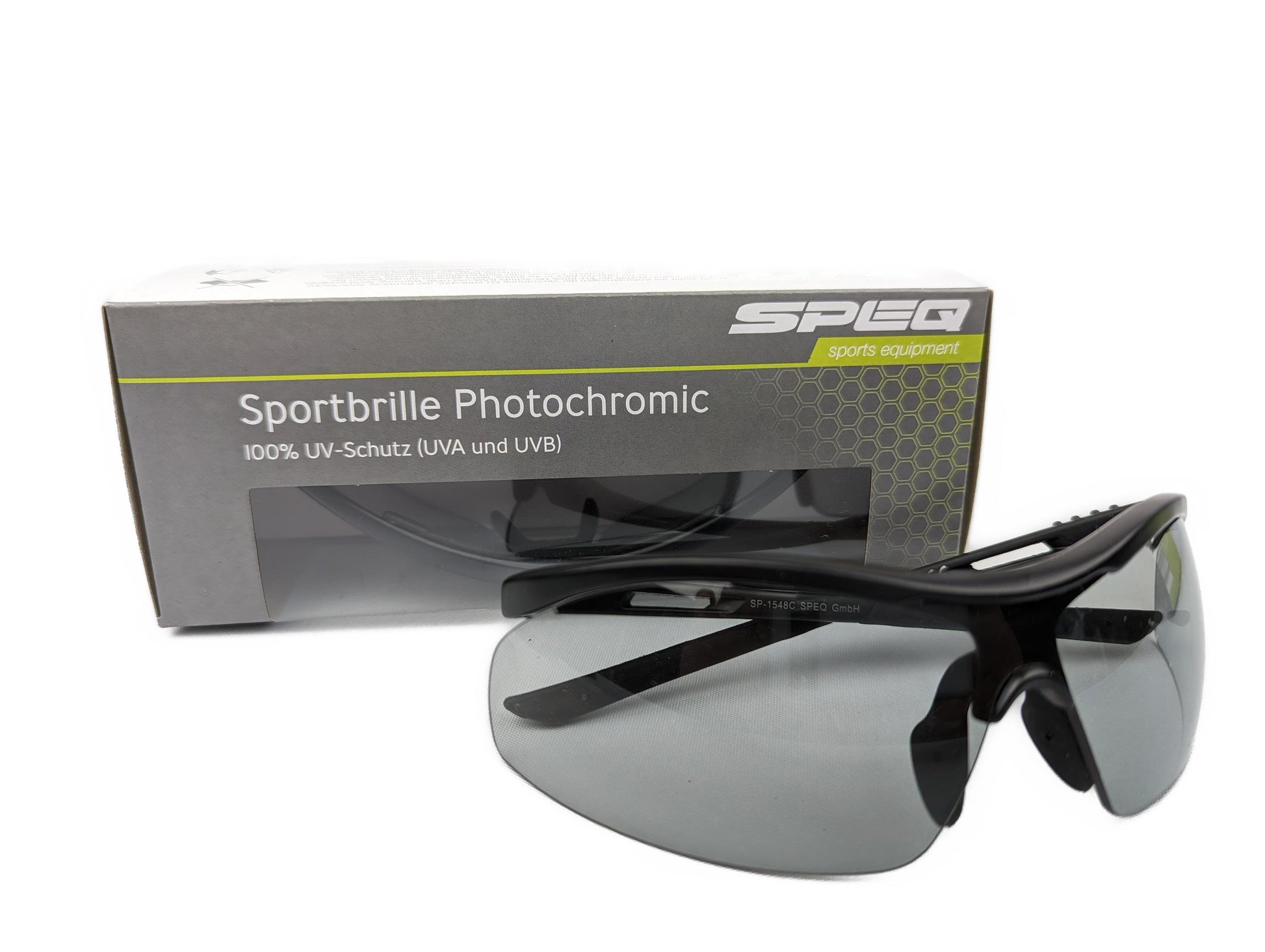 SPEQ Sportbrille Photochromic SP-1548C mit selbsttönendem Glas für Fahrrad- Motorradfahren Skiesport (black)