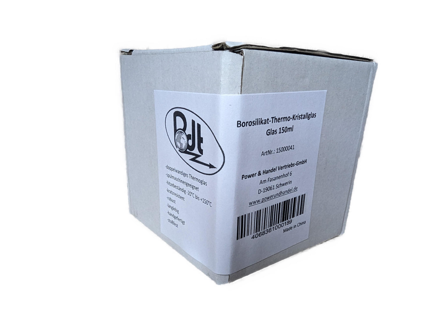 Bdt Doppelwandiges Thermoglas Glas Borosilikatglas 150 ml spülmaschinengeeignet