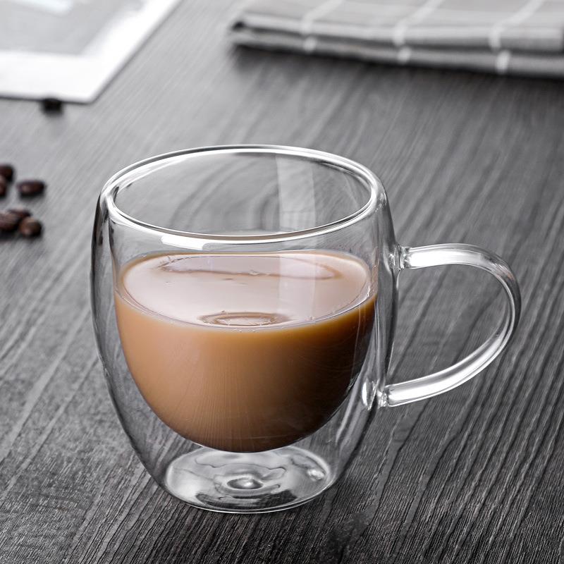 Bdt Doppelwandige Thermoglastasse Tasse Borosilikatglas 150 ml spülmaschinengeeignet
