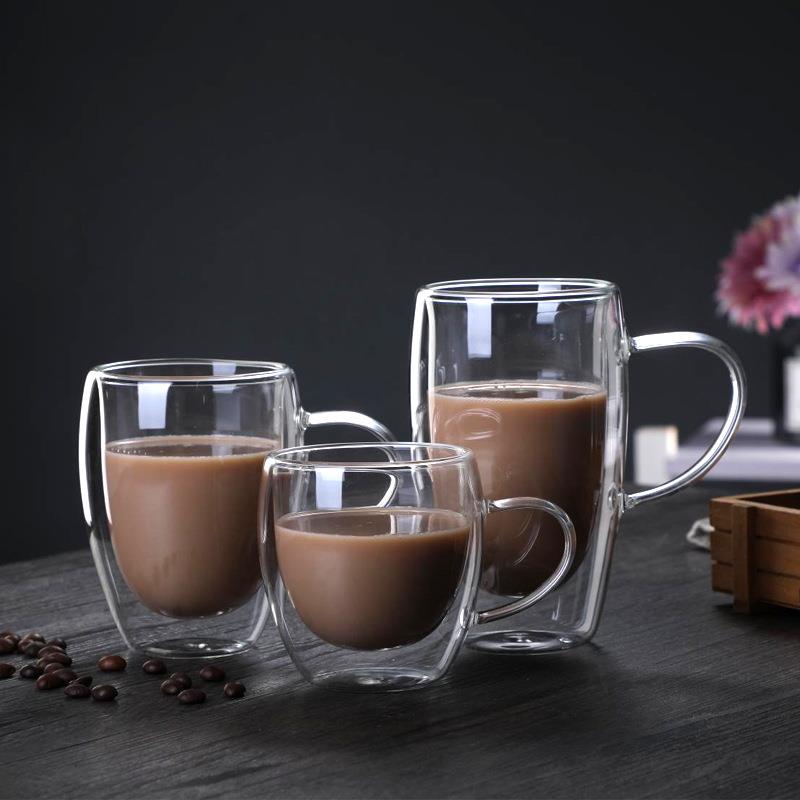 Bdt Doppelwandige Thermoglastasse Tasse Borosilikatglas 250 ml spülmaschinengeeignet