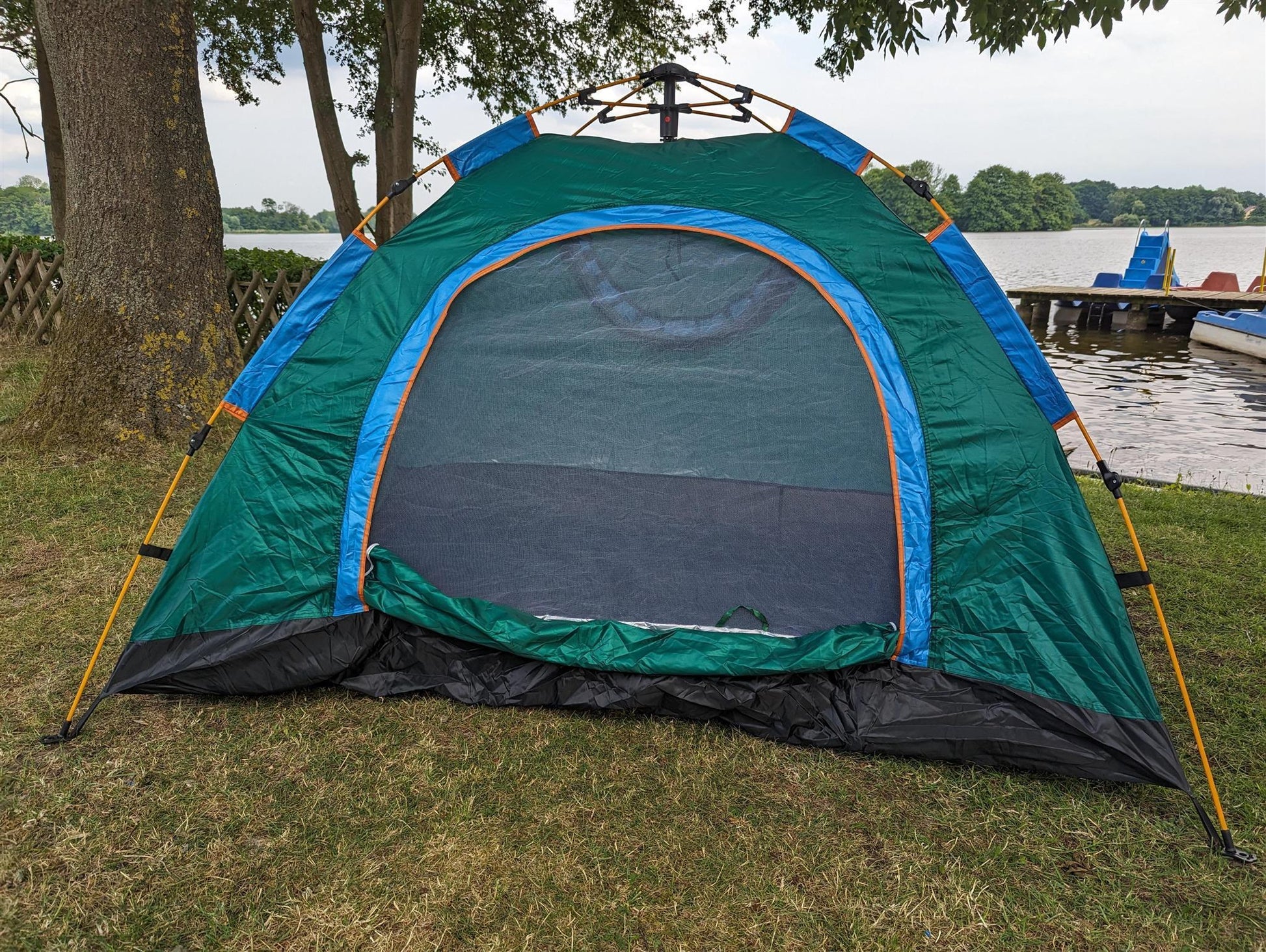 Bdt Pop Up Automatik Zelt 1-2 Personen Waldgrün