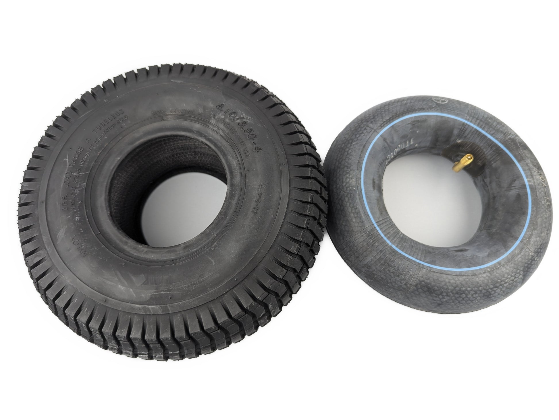 Bdt 1er SET: Decke (Ø 260 mm 410/350-4 2PR) + Schlauch (300-4'' TR87) f Kettcar Tretfahrzeuge Bollerwagen Babycar
