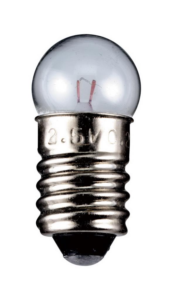 Kugelförmige Lampe Sockel E10 25 Volt 050 Watt 24mm klar10er Pack - VPE: 10