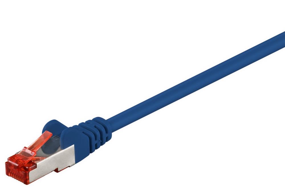 CAT 6 Netzwerkkabel LS0H S/FTP 2x RJ 45 3m blau