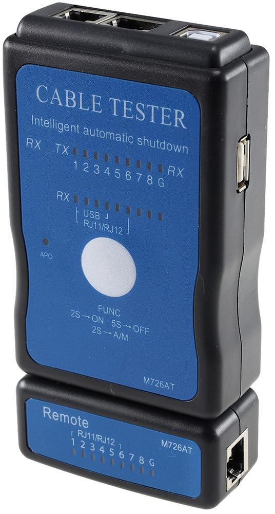 CAT5 / CAT6 + USB Leitungstester Netzwerk-Kabeltester für RJ45