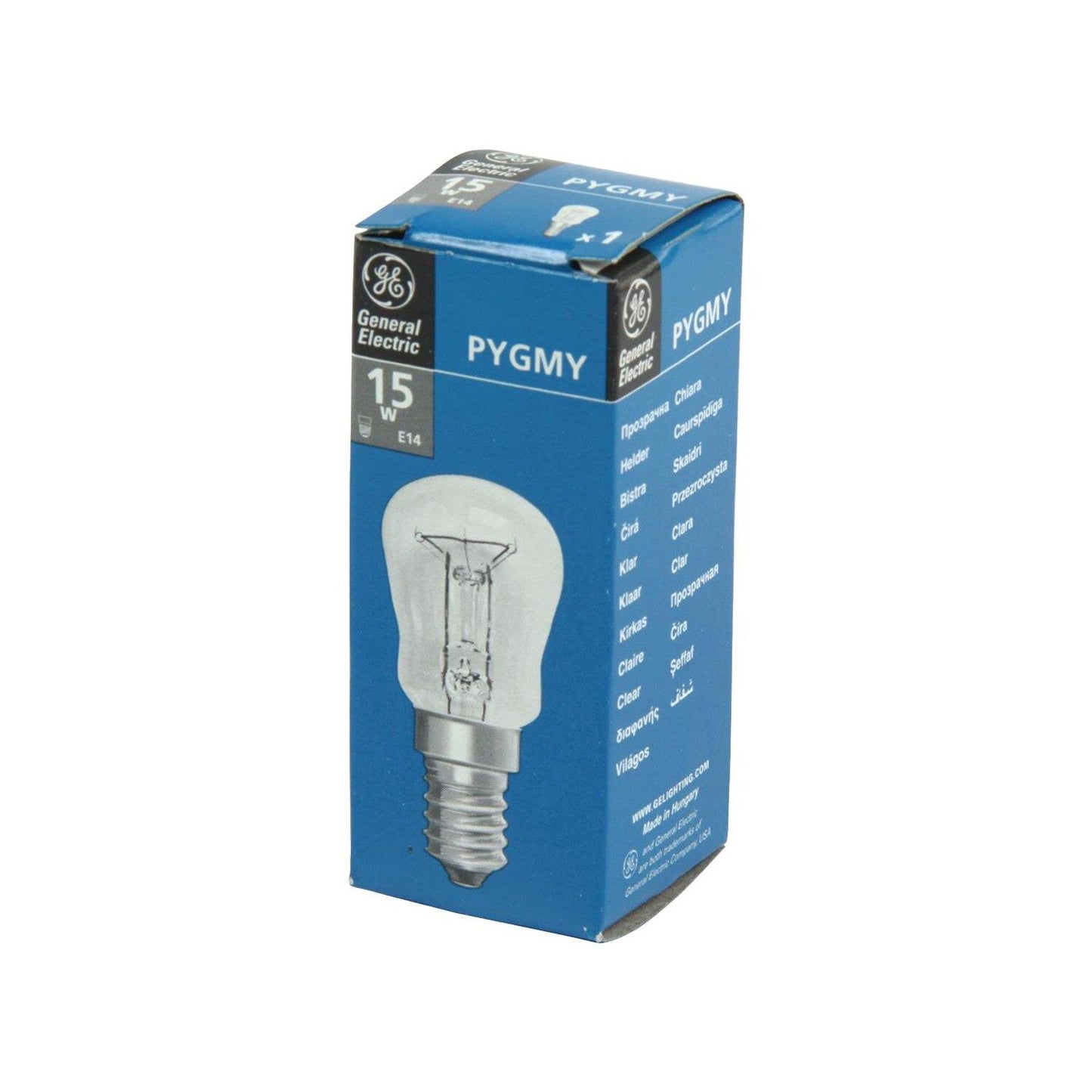 GE Birnenformlampe f- Kühlschrank / Projektorlampe konventionell 15W E-14 klar 1 Stück