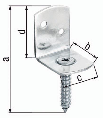 Flechtzaunhalter 83x32x30x38mm VA ma L-Form GAH 1 Stück